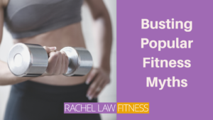 Busting Popular Fitness Myths - image of woman lifting a heavy dumbbell