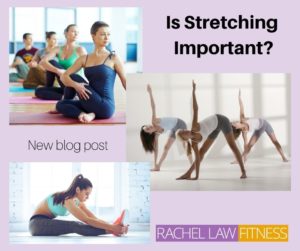 3 images of women stretching
