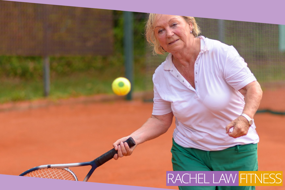 woman plays tennis to avioid osteoporosis